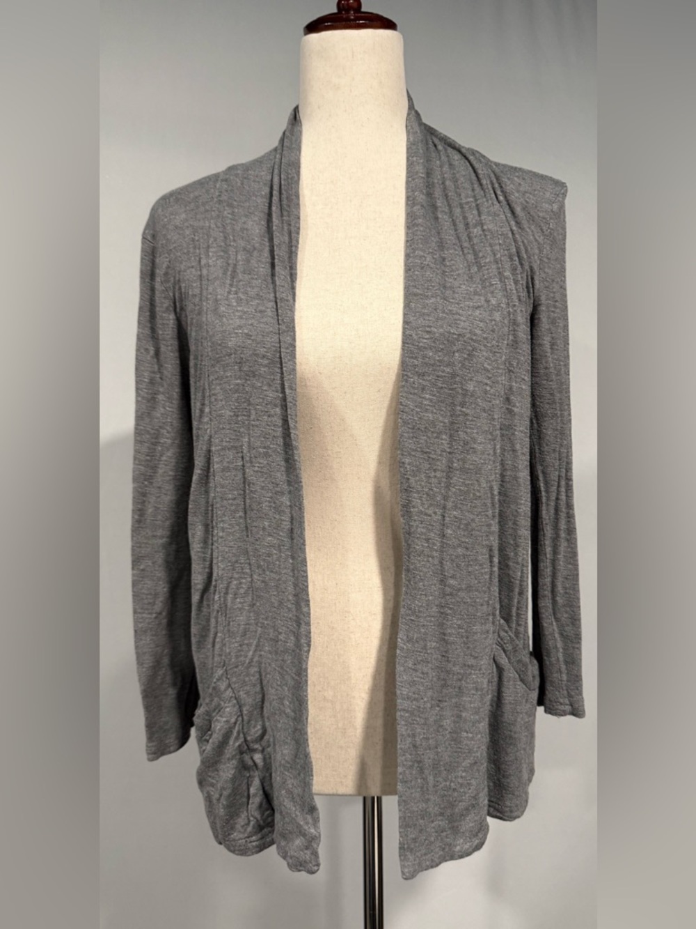 H&M Gray Open-Front Women's Cardigan with Pockets